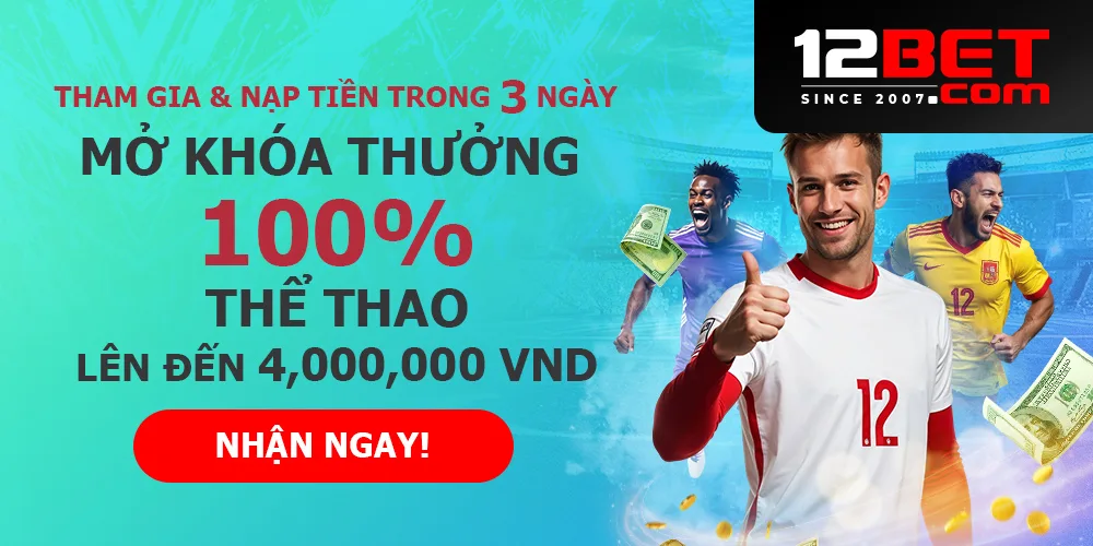 Thưởng nạp Thể thao 100%